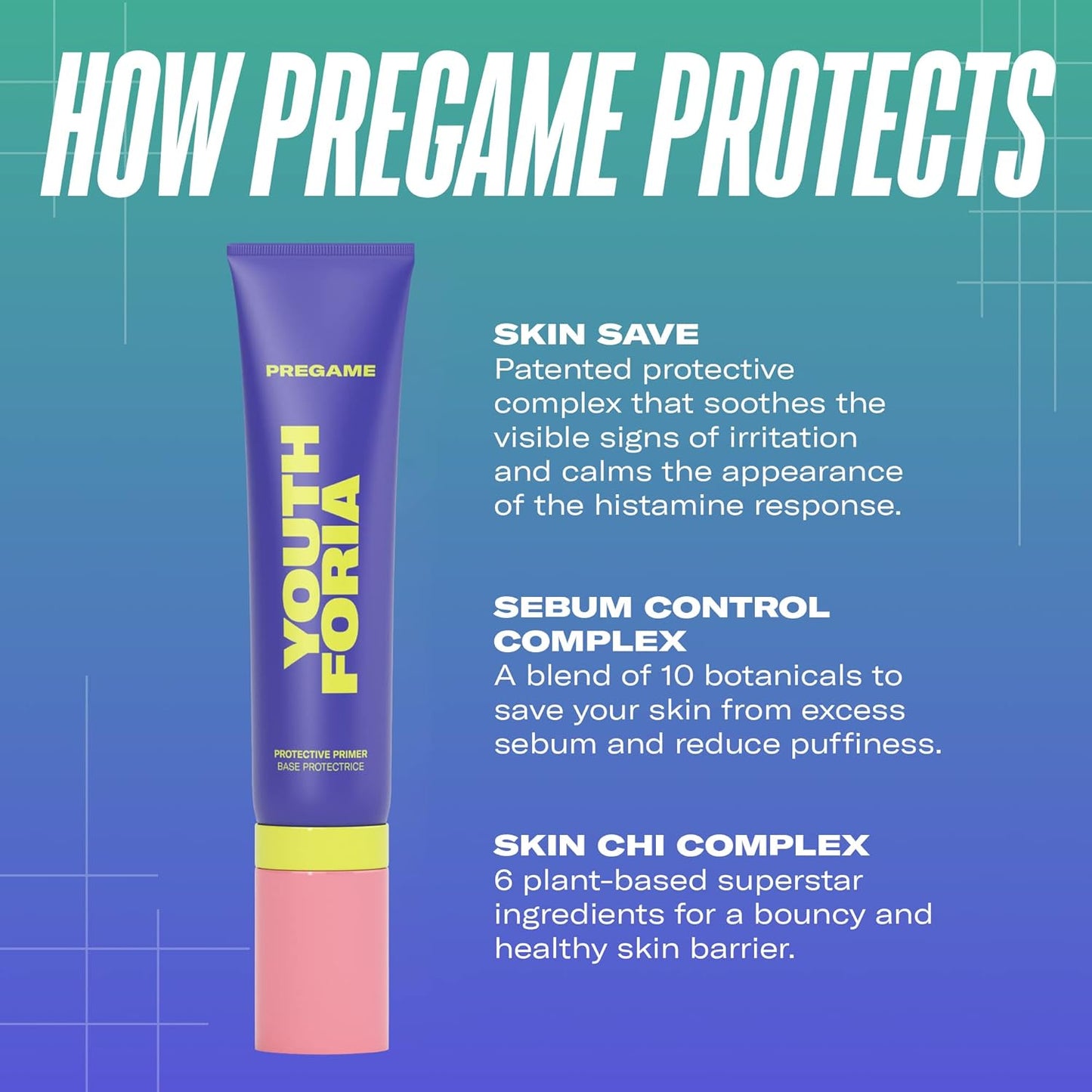 Youthforia PREGAME PRIMER, Daily Protective, Hydrating Face Primer